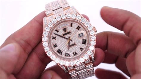 iced out rolex rose gold|Rolex datejust iced out 41mm.